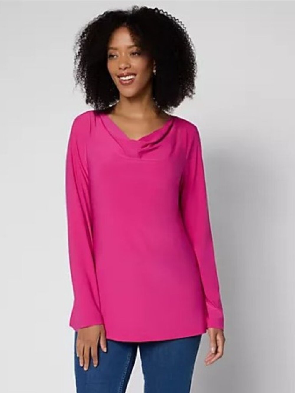 Discovery Knit Long Sleeve Drapey Top by Brandis Dress Out Loud - Size: Med  NIP